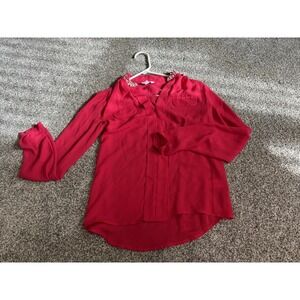 Candie's‎ Size S Red Long Sleeved Blouse